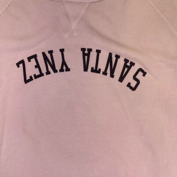 Hiro Clark White Long Sleeve Santa Ynez Crewneck Pullover Sweatshirt Size Small - Picture 4 of 11